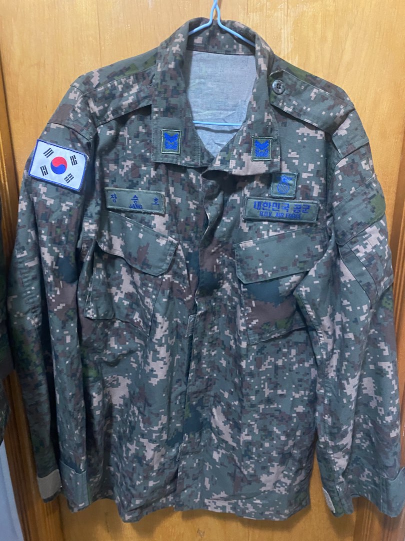 韓國韓軍迷彩服軍服korean air force uniform, 興趣及遊戲, 收藏品及