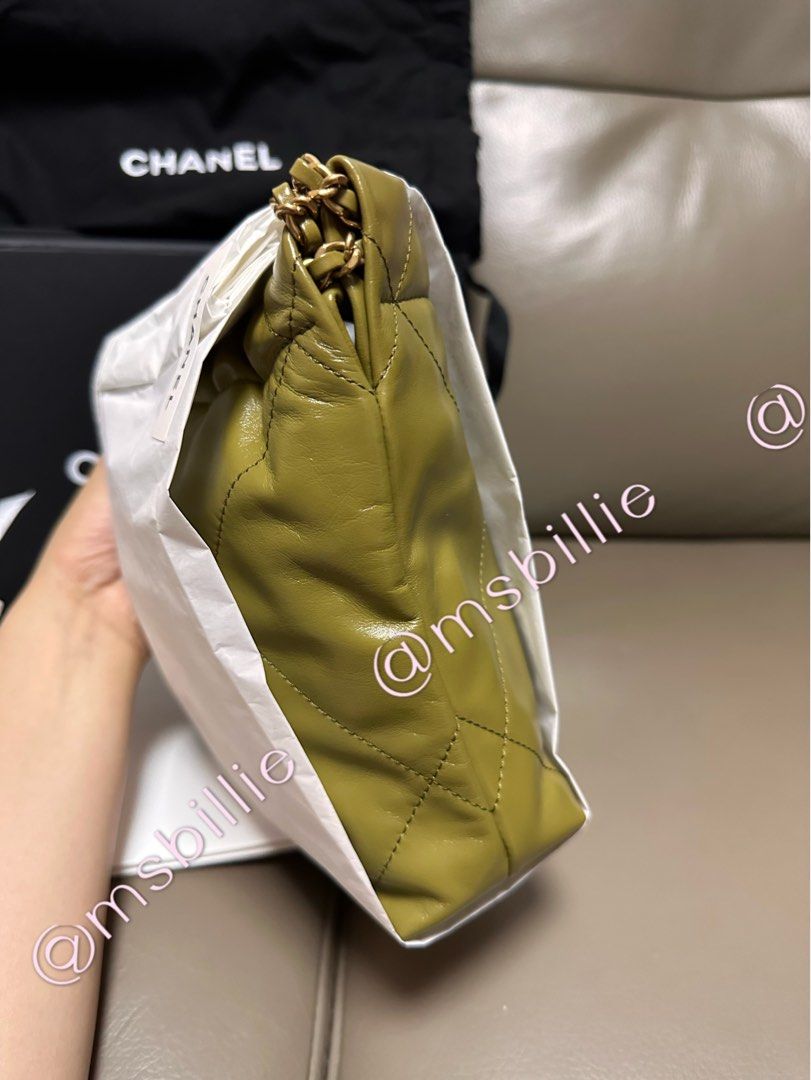 全新未開封！新色！Chanel 22 Mini 牛油果綠橄欖綠olive green 23A