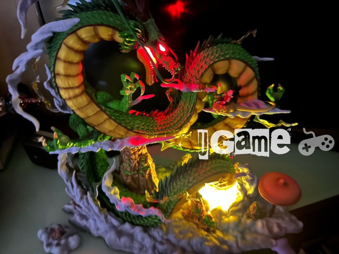 龍珠 Dragon Ball 巨大神龍 七粒龍珠召喚神龍 &筋斗雲悟空 神龍眼/底座可著燈 [43cm高], 興趣及遊戲, 玩具 & 遊戲類 ...