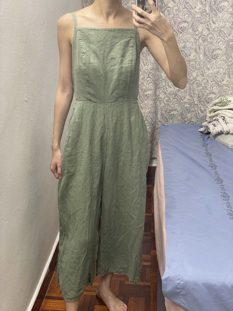 Green jumpsuit old on sale navy