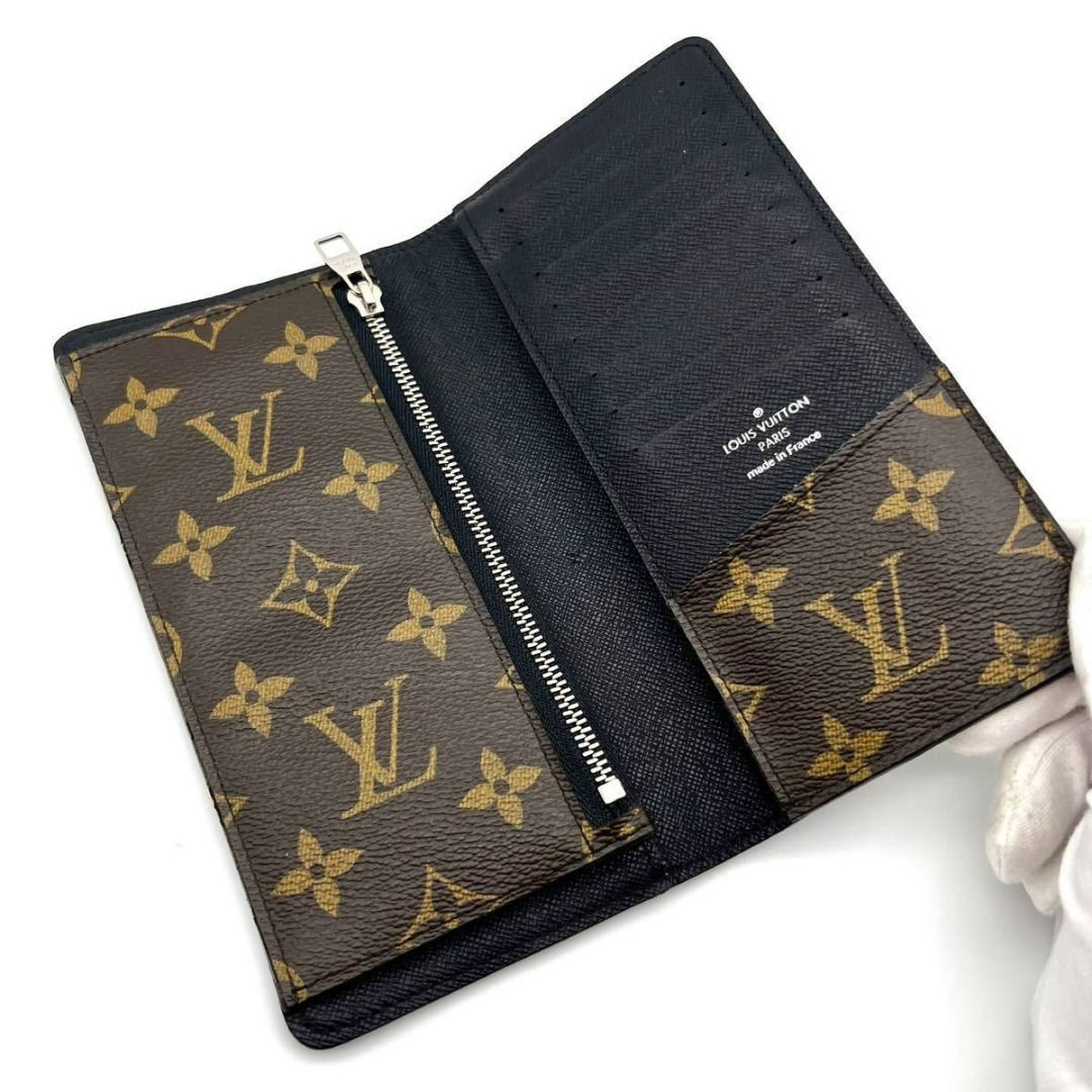 Shop Louis Vuitton MONOGRAM MACASSAR Brazza wallet (M69410) by