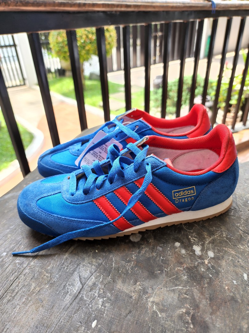 Adidas Originals Dragon Shoes (Blue/Red), Men's Footwear, Sneakers on Carousell
