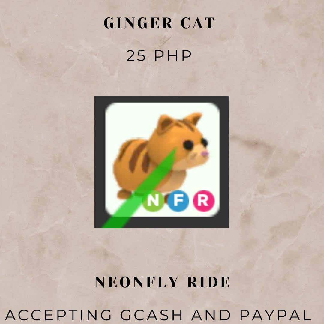 Adopt Me Pets Ginger Cat, Video Gaming, Gaming Accessories, InGame