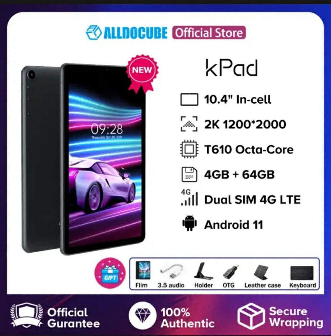 ALLDOCUBE Kpad タブレット Android11 10.4インチPC/タブレット