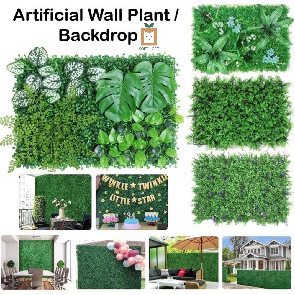 Artificial Greenery Panel Wall Carpet Grass Plant Backdrop Artificial