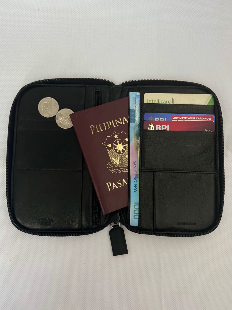 Authentic Prada Tessuto Zip Around Travel Wallet Organizer, Luxury