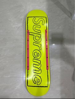 Supreme SS23 White, Black, & Red Tonal Box Logo Skateboard Deck Set IN HAND!