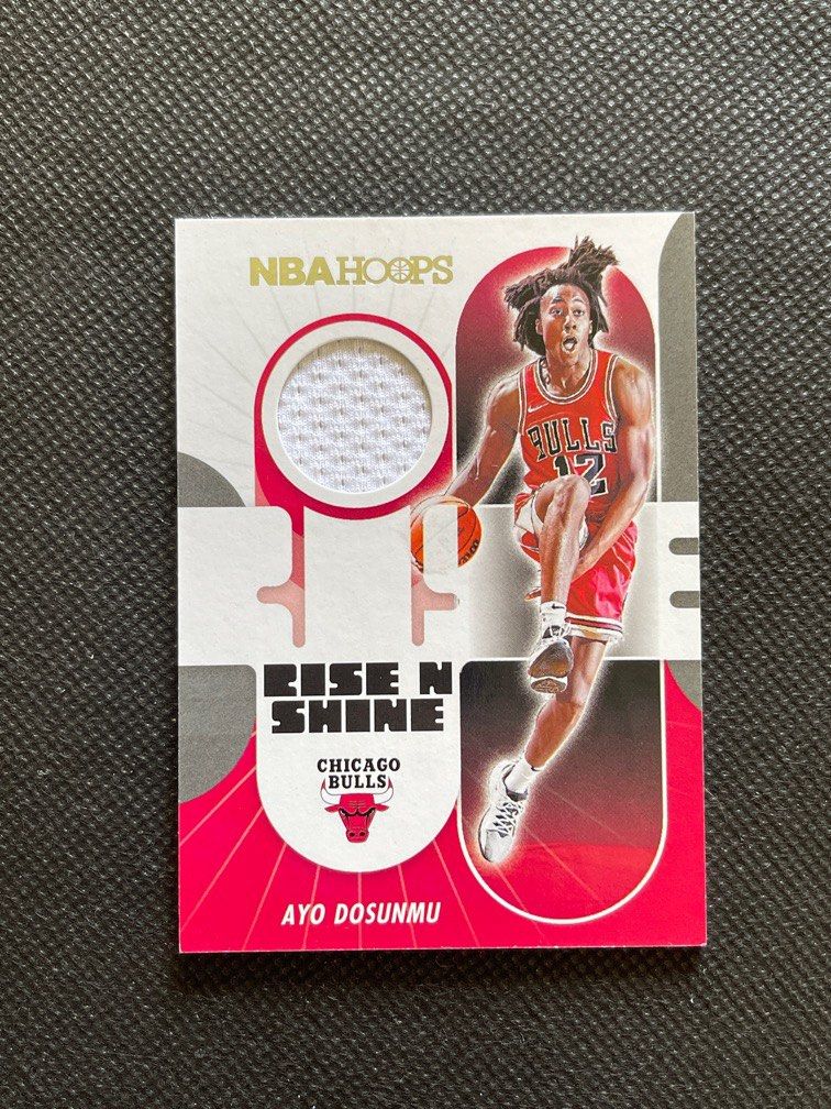 2021-22 NBA Hoops Ayo Dosunmu GAME PATCH JERSEY & Blue Rookie