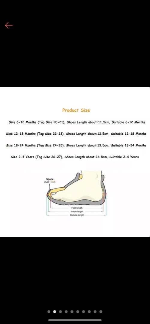 What shoe size is an discount 18 month old