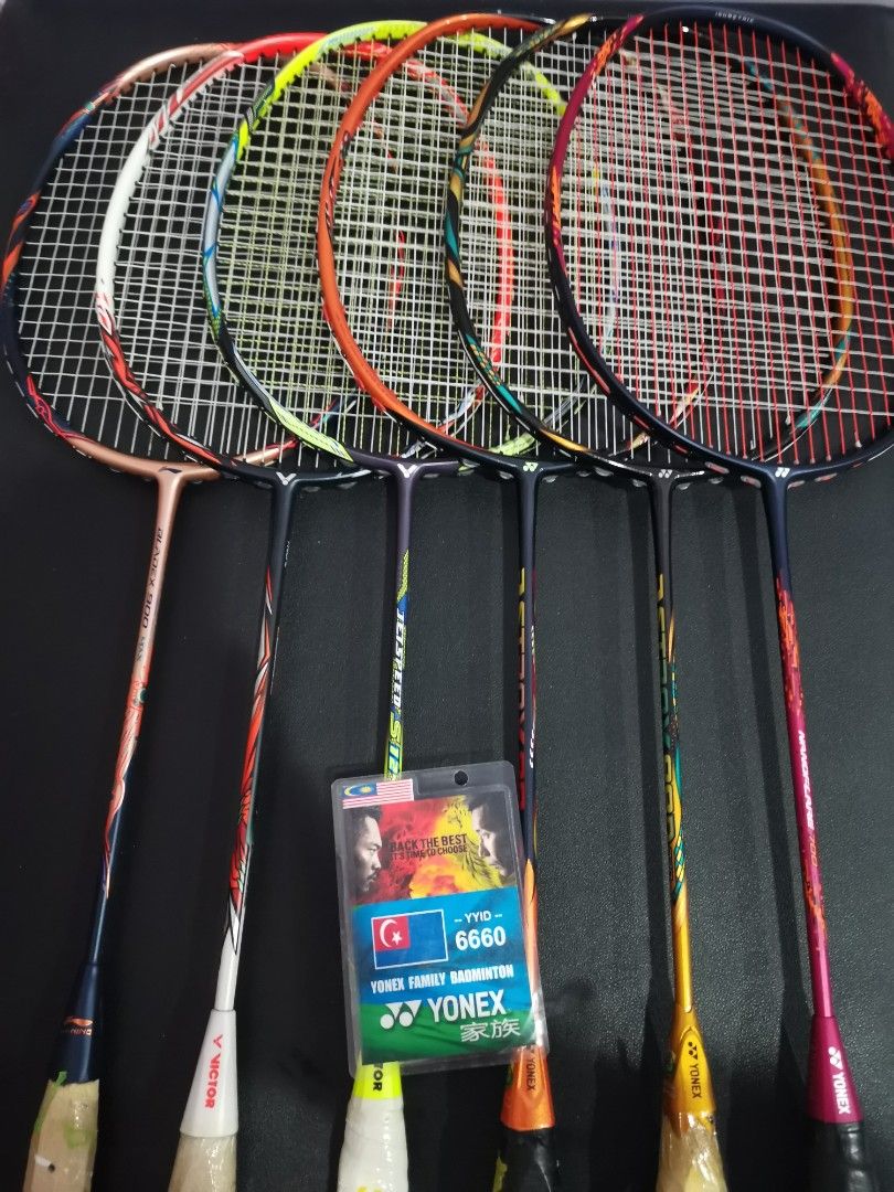 Badminton racket Yonex lining Victor, Sports Equipment, Sports & Games