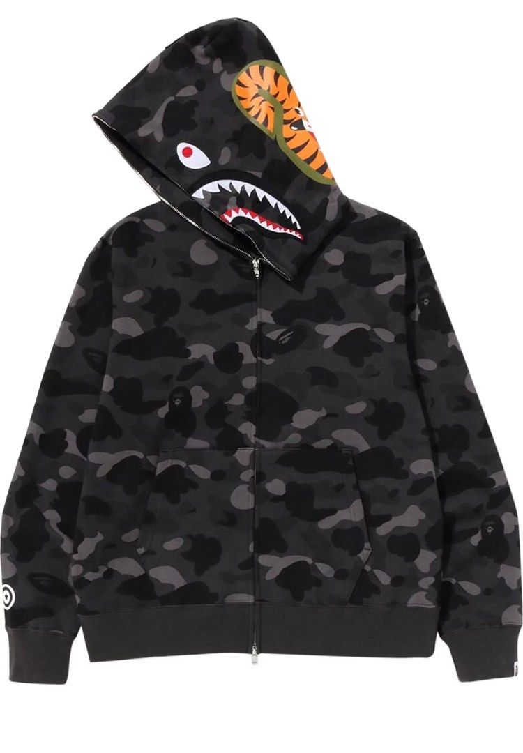 COLOR CAMO SHARK FULL ZIP HOODIE –