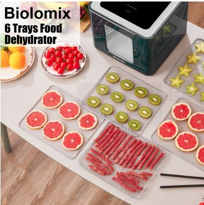 Biolomix 6 Trays Food And Fruit Dehydrator Meat Dryer With Digital