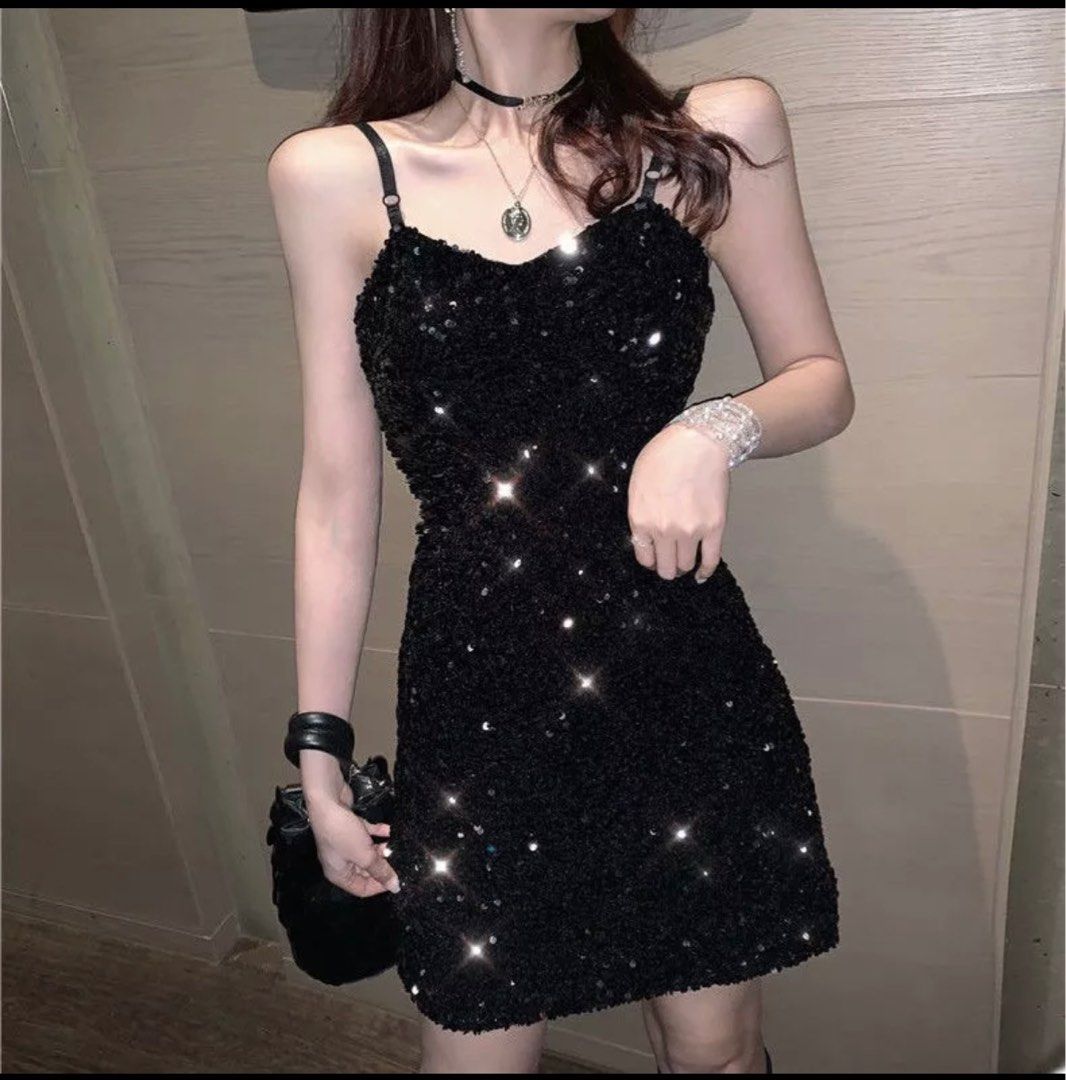 Black and sale bling dresses