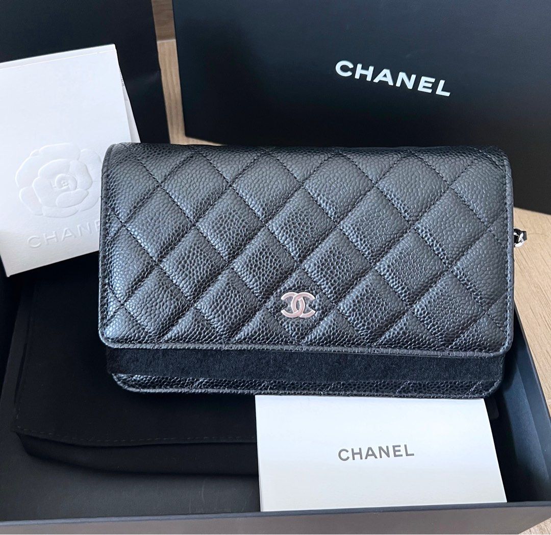 BNIB 2023 Chanel classic caviar WOC in silver hardware with microchip,  Luxury, Bags & Wallets on Carousell
