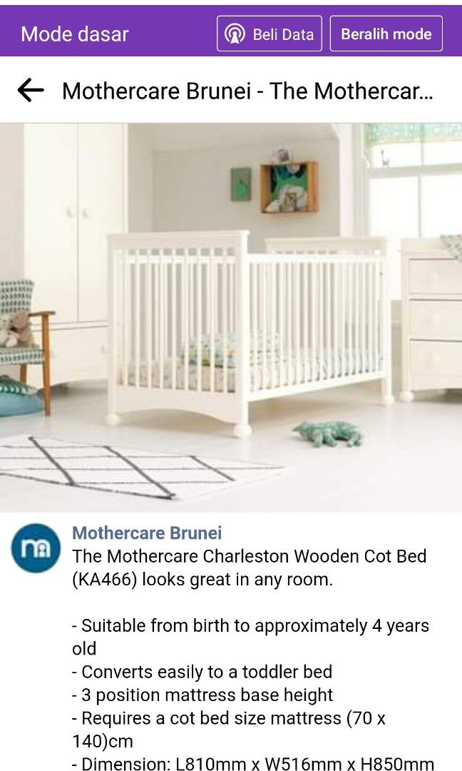 Box Bayi Charleston Mothercare