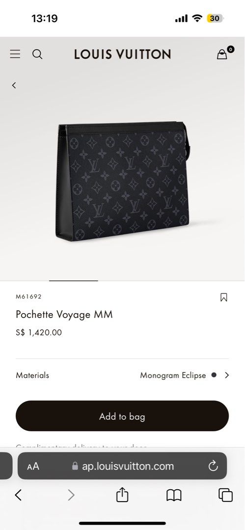 Brand New! Louis Vuitton Ltd Edition Pochette Voyage MM~M81204, Luxury,  Bags & Wallets on Carousell