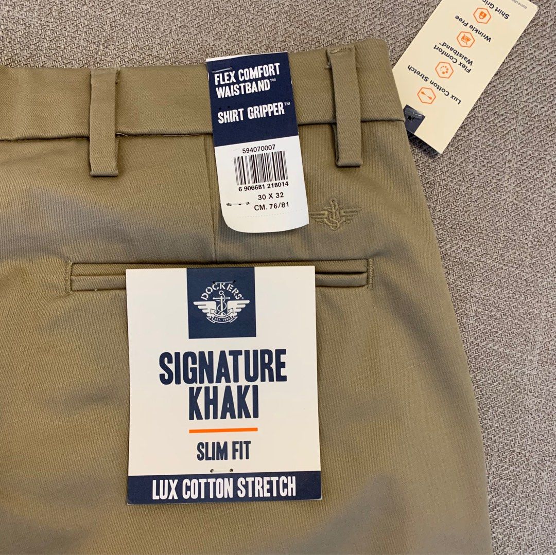 Dockers Pants Mens 33 x 30 Khaki Straight Fit Comfort Waistband | eBay