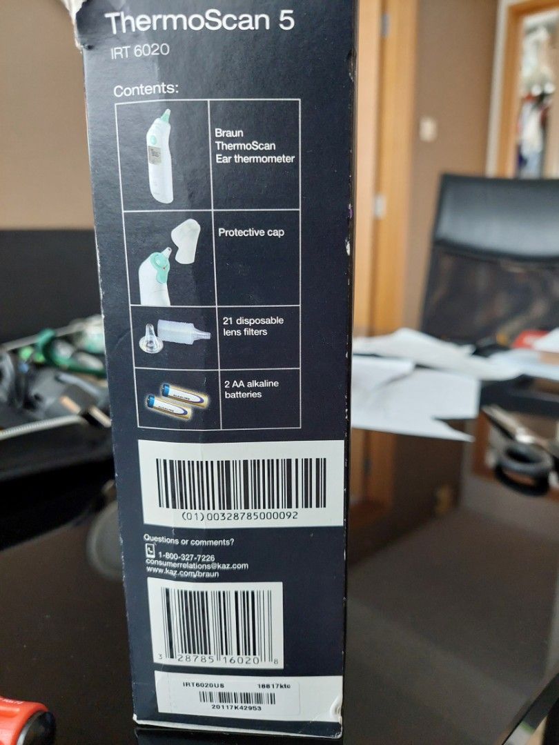 Braun Ear Thermometer, Health & Nutrition, Thermometers on Carousell