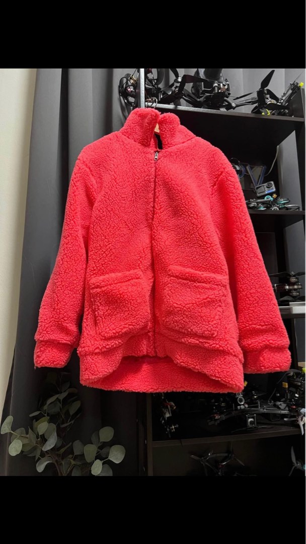 BRAVE SOUL Neon Borg Jacket 45 Women s Fashion Coats Jackets