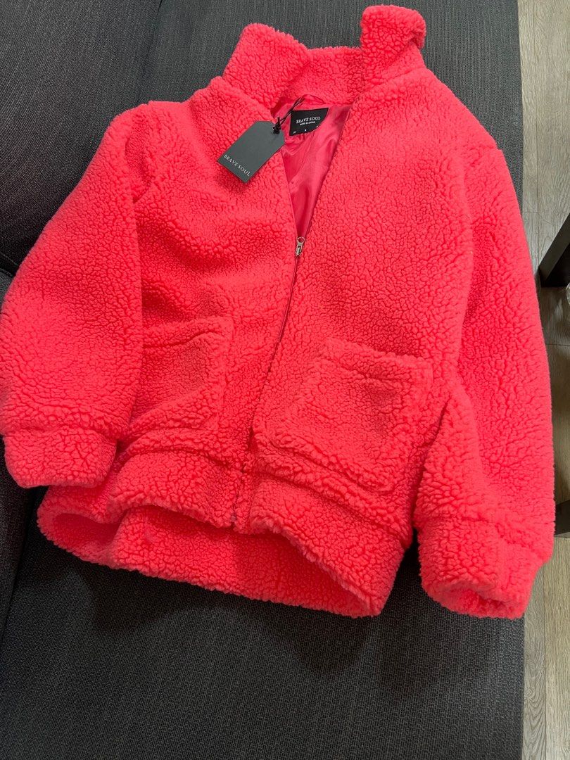 Brave soul teddy bear jacket new arrivals