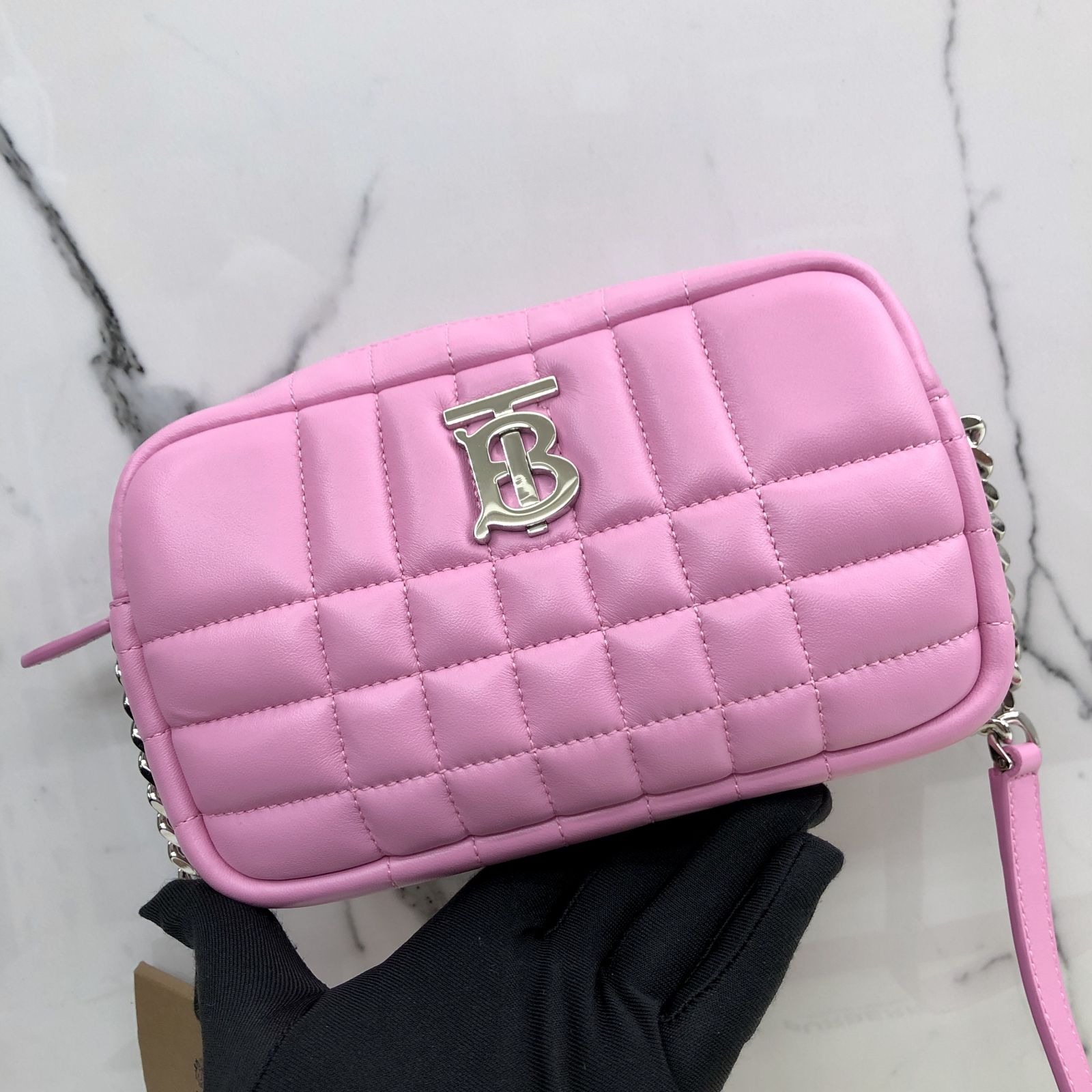 burberry pink leather mini lola camera shoulder bag 237019335 we