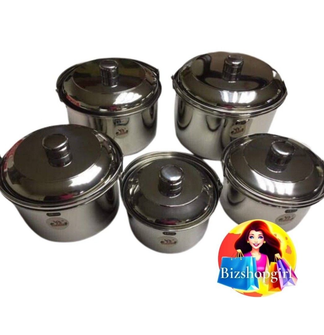 Original Camel 10pcs Stainless Steel Cookware Set (Category: Cookware & Accessories) located in Quezon City. Submitted by cbenz2003 (Listing ID 1241852492, Image 2). Description: Camel Stainless Cookware Set 10 pcs. uni-handle cookware 1 set contains: 16cm, 18cm, 20cm, 22cm, and 24cm casserole w/ lid A.16cm casserole pot B.18cm casserole pot C.20cm casserole pot D.22cm casserole pot E.24cm casserole pot lid of letter A lid of letter B lid of lett