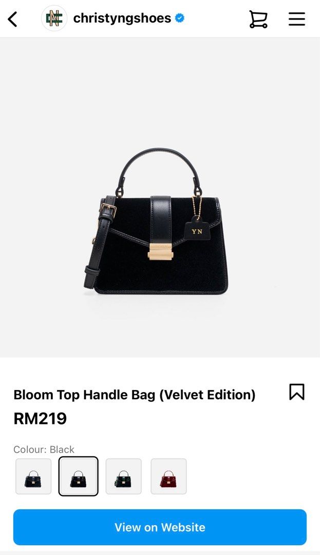 Bloom Top Handle Bag (Velvet Edition)