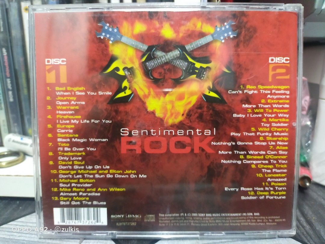CD Sentimental Rock compilation, Hobbies & Toys, Music & Media, CDs ...