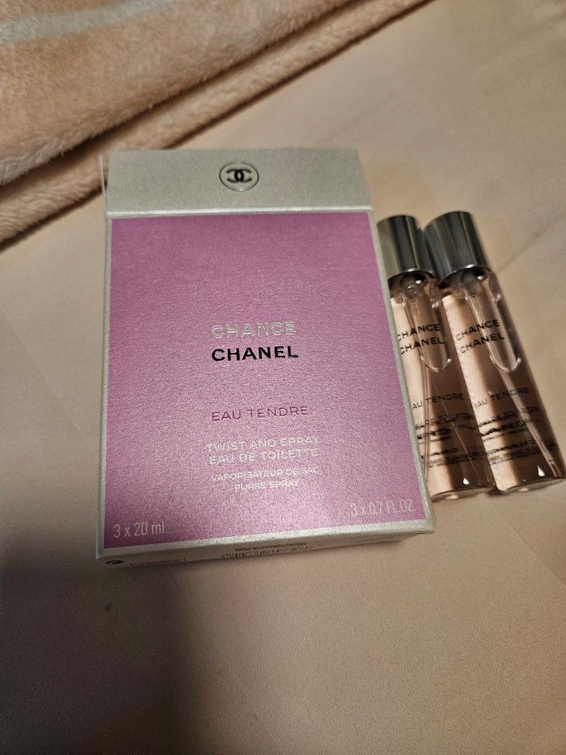 Chanel chance twist and spray refill 20mlsx2, Beauty & Personal