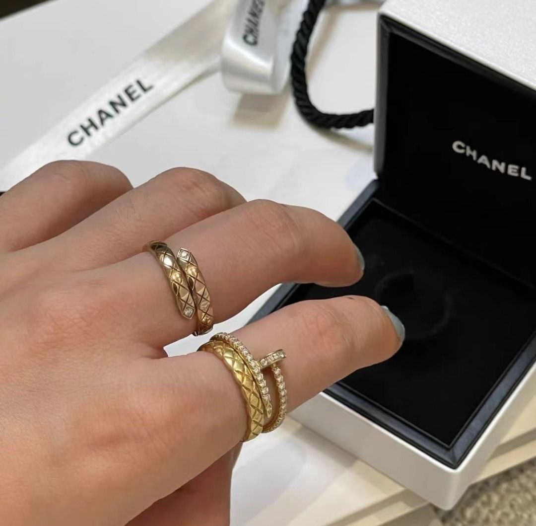 Chanel cococrush rose gold ring