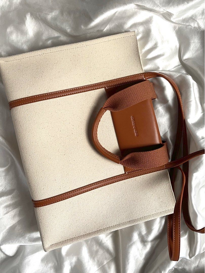 Shalia Canvas Tote Bag - Cognac