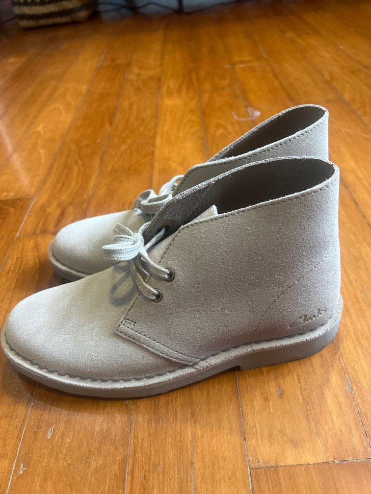 Clarks desert boots womens silver 2025