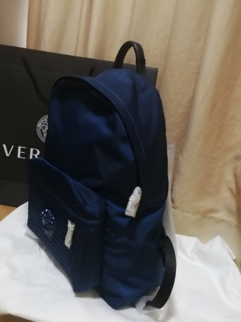 Clearance Bnwt Versace Unisex Nylon Backpack Authentic Men s Fashion Bags Backpacks on Carousell