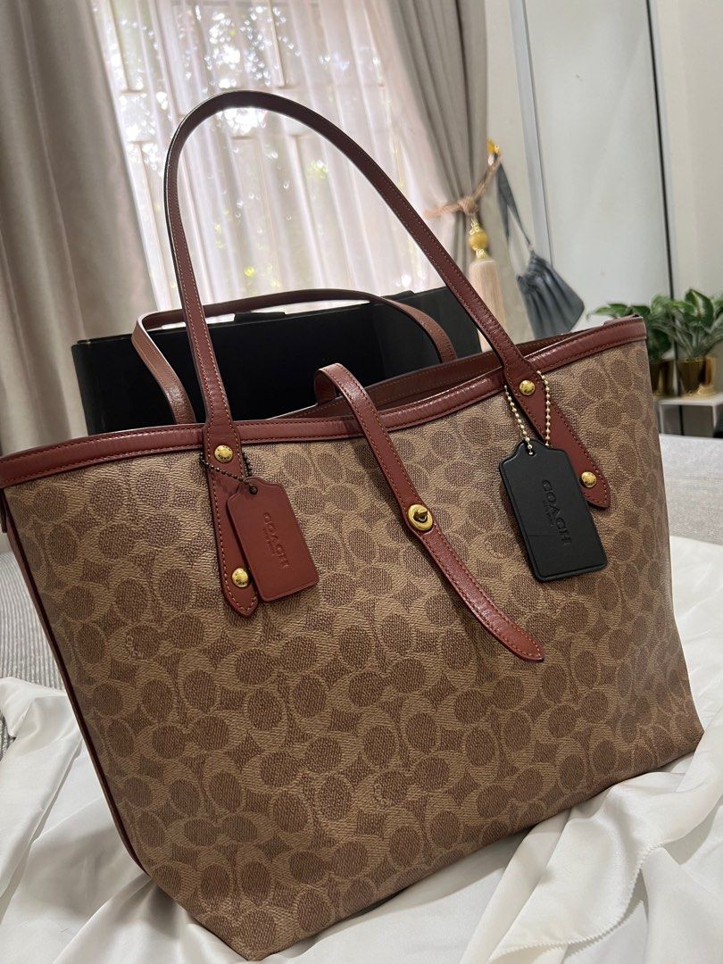 Coach signature market tote bag coach butik