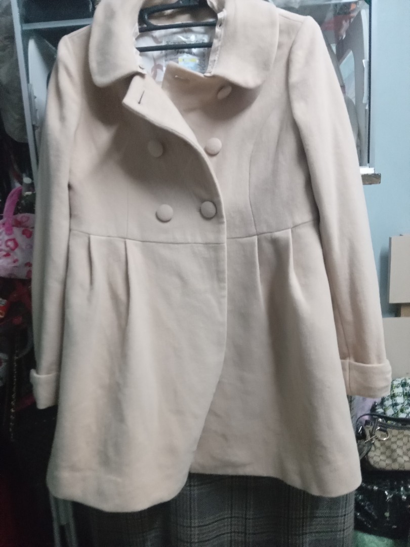 LOUIS VUITTON Pea Coat Half Trench Coat 36 Authentic Women Used from Japan