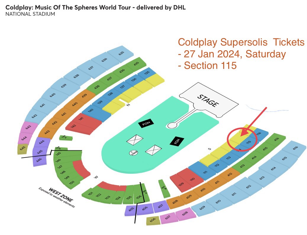 Cold play Supersolis (27 Jan 2024, Sat), Tickets & Vouchers, Event