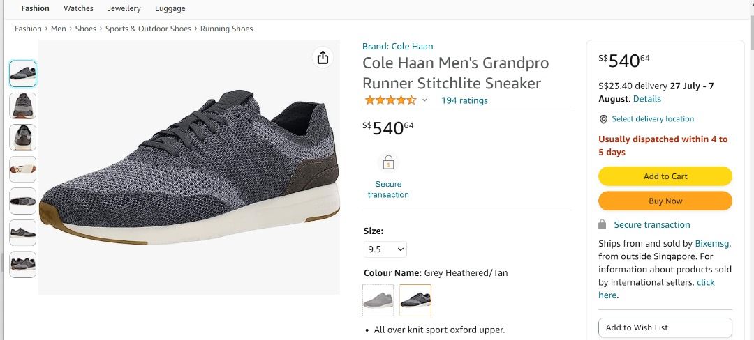 Men's grandpr? sale running sneaker