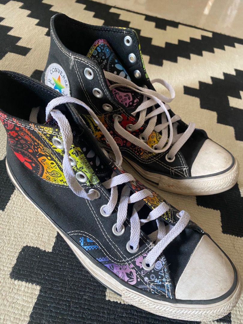 Rainbow on sale converse womens
