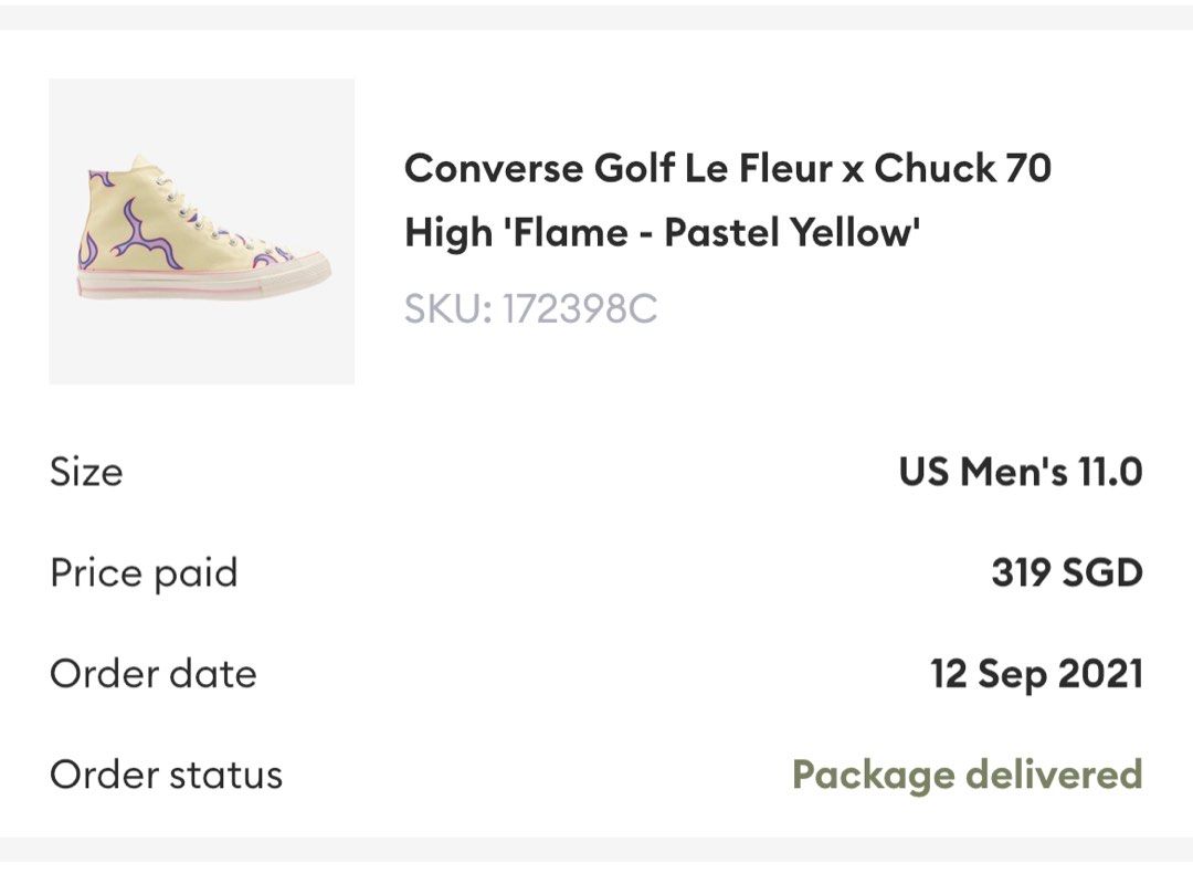 Converse Golf Le Fleur x Chuck 70 High 'Flame - Pastel Yellow