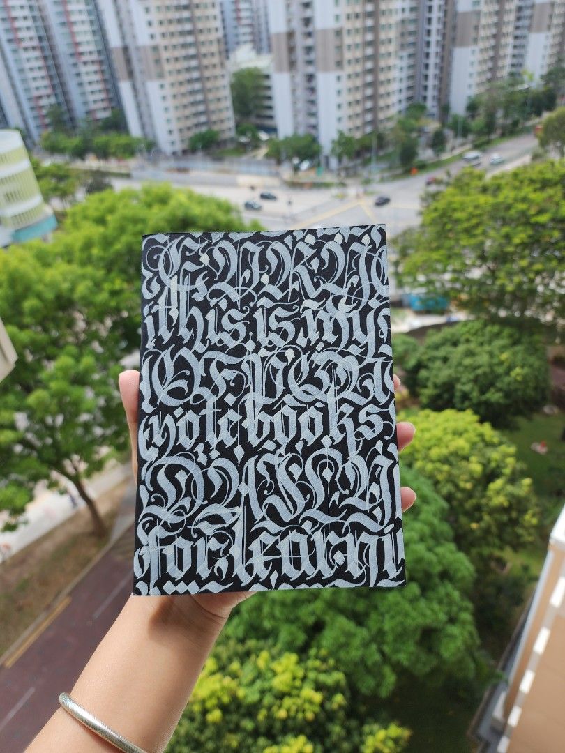 Design Notebook Calography Handwritten Calligraphy Customized notebooks for party, wedding ...