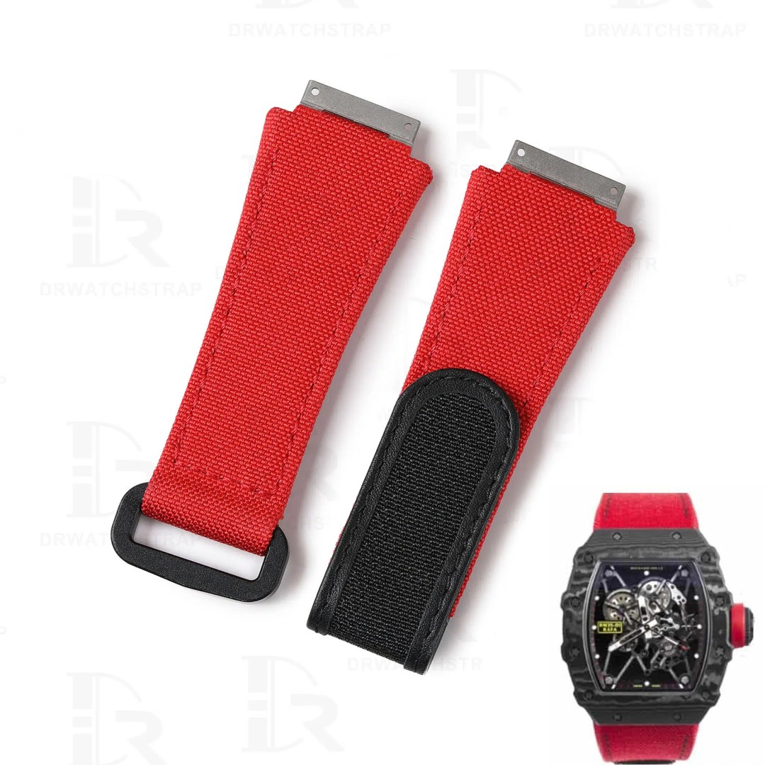 Handmade nylon elastic watch strap fit for Richard Mille RM 035 030 055 011  067 (Multi-colors)