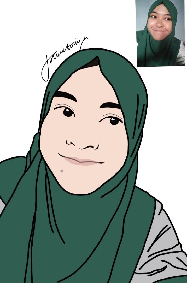 Digital Ilustrasi Potrait Sketsa Wajah Digital On Carousell