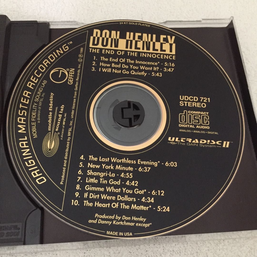 Don Henley of Eagles The End of The Innocence Mobile Fidelity MFSL