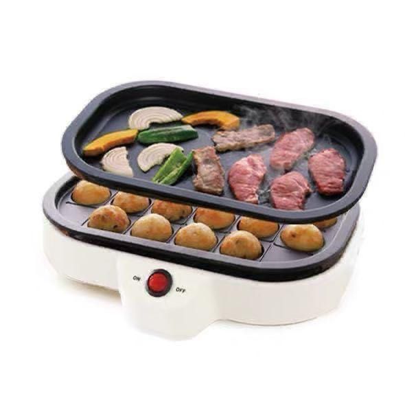 Electric Grill with Takoyaki Pan TV Home Appliances Kitchen