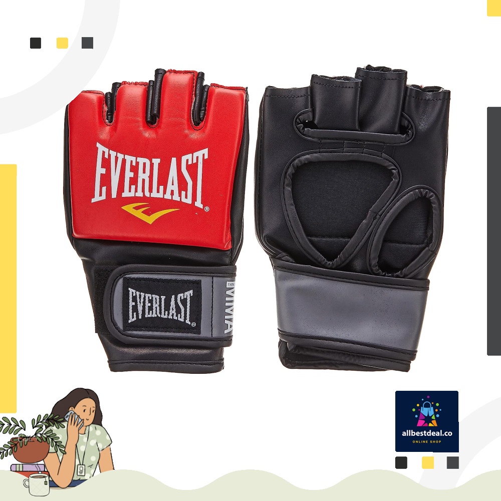 Everlast Pro Style MMA Grappling Gloves Red Sports Equipment