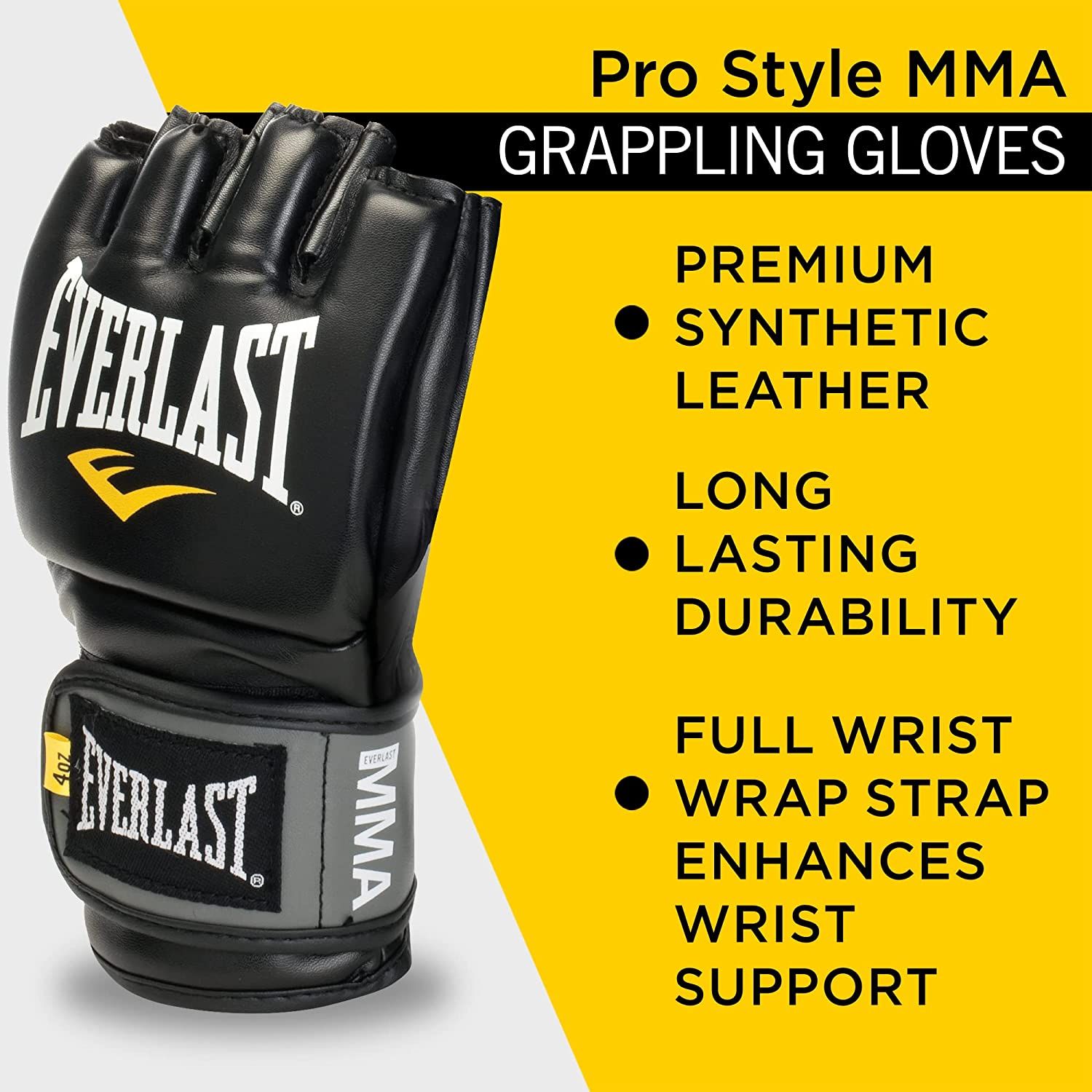 Everlast pro style mma grappling gloves online