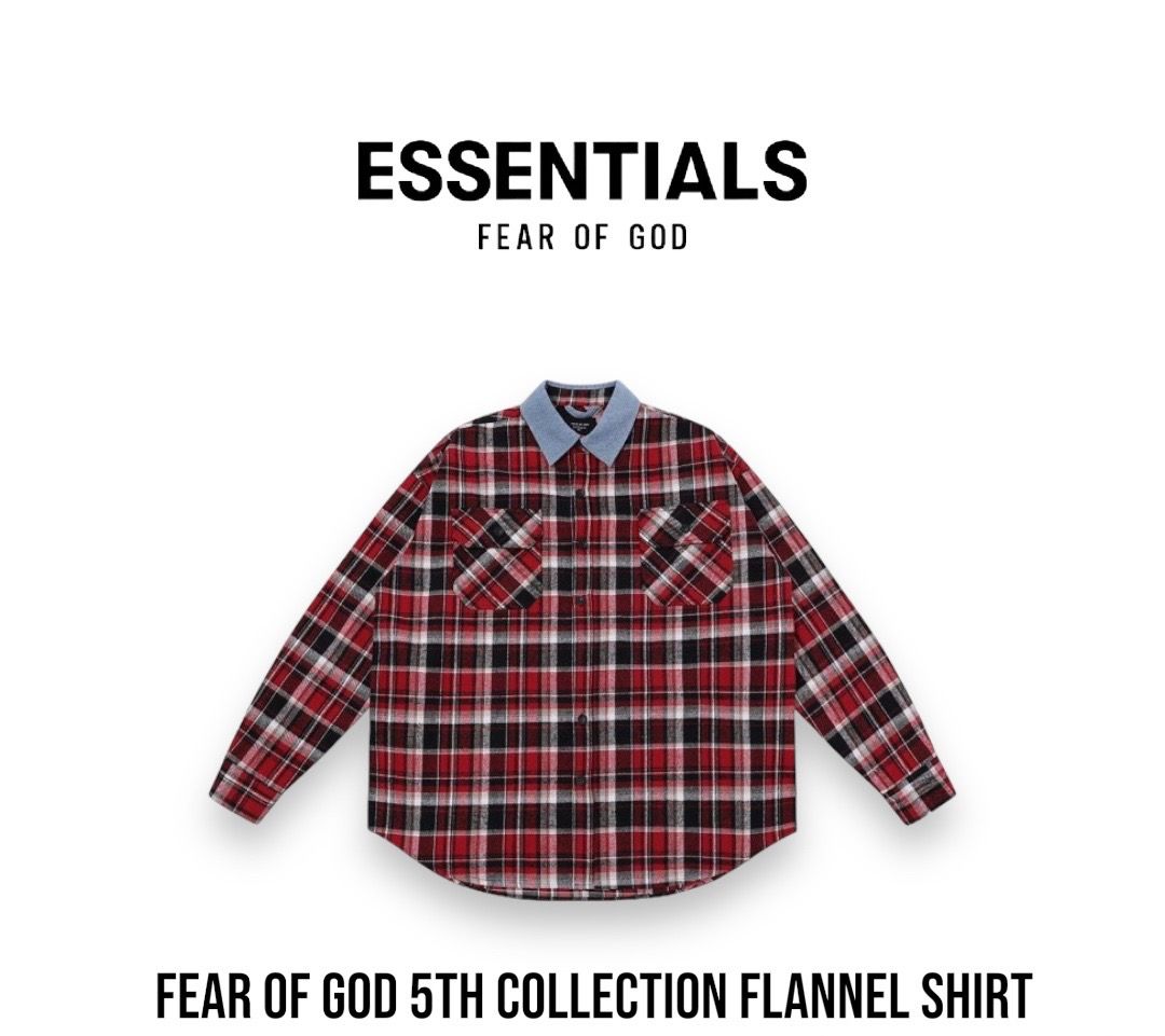 Fear Of God 5th Collection Flannel Shirt Men s Fashion Tops