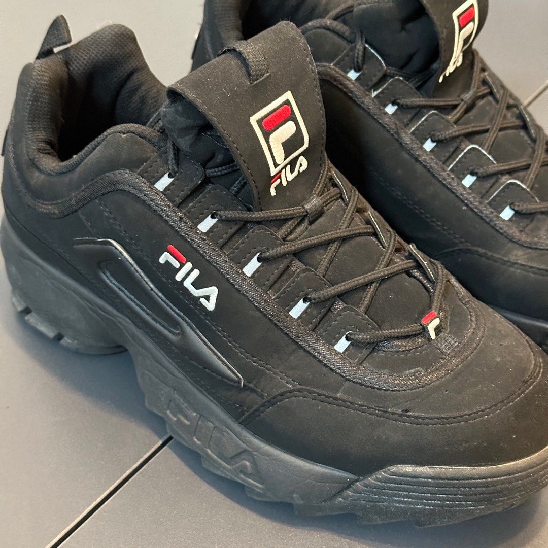 Mens fila disruptor black best sale