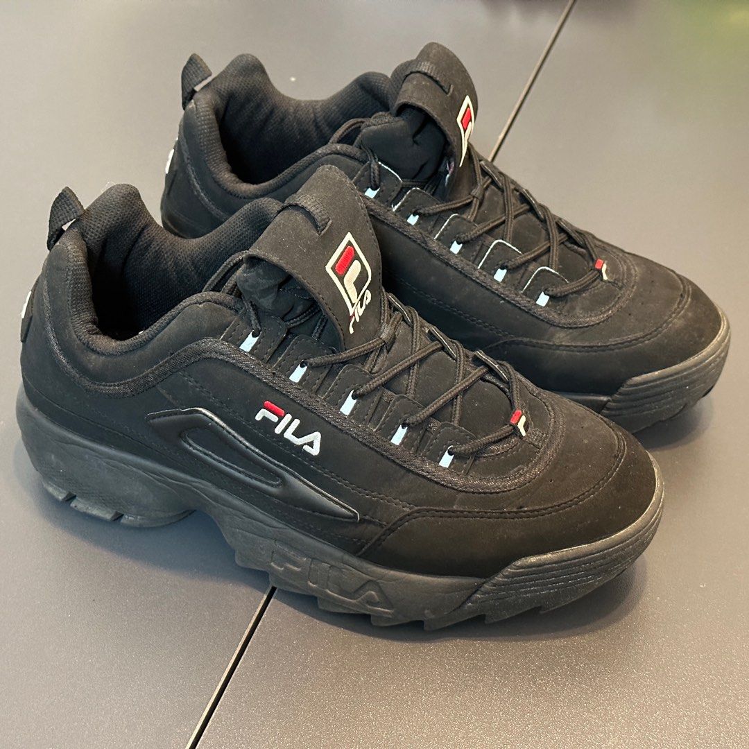Mens black fila disruptor hot sale