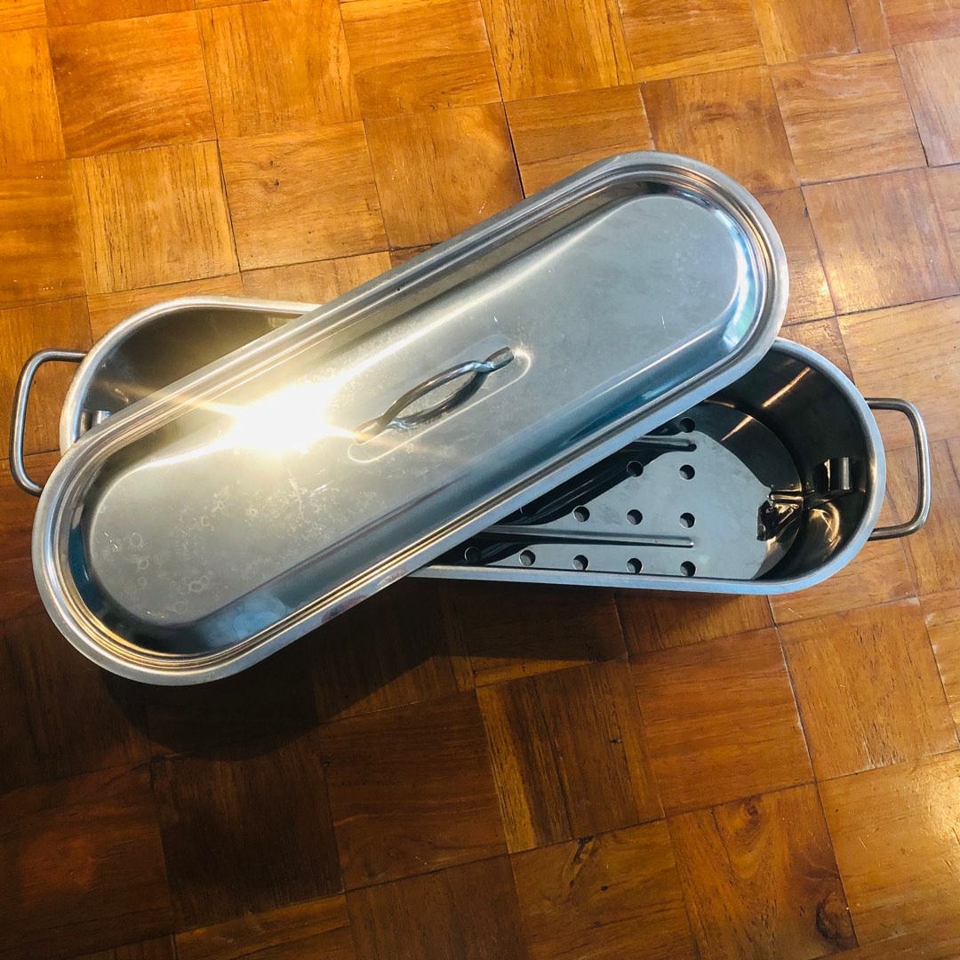 Fish Poacher Pan, Furniture & Home Living, Kitchenware & Tableware